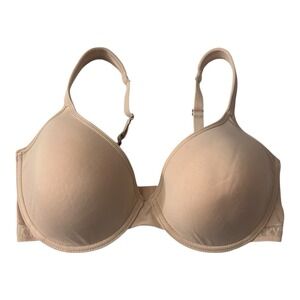Lucky Brand Underwire Bra Lined Beige Tan 40D Lace Trim